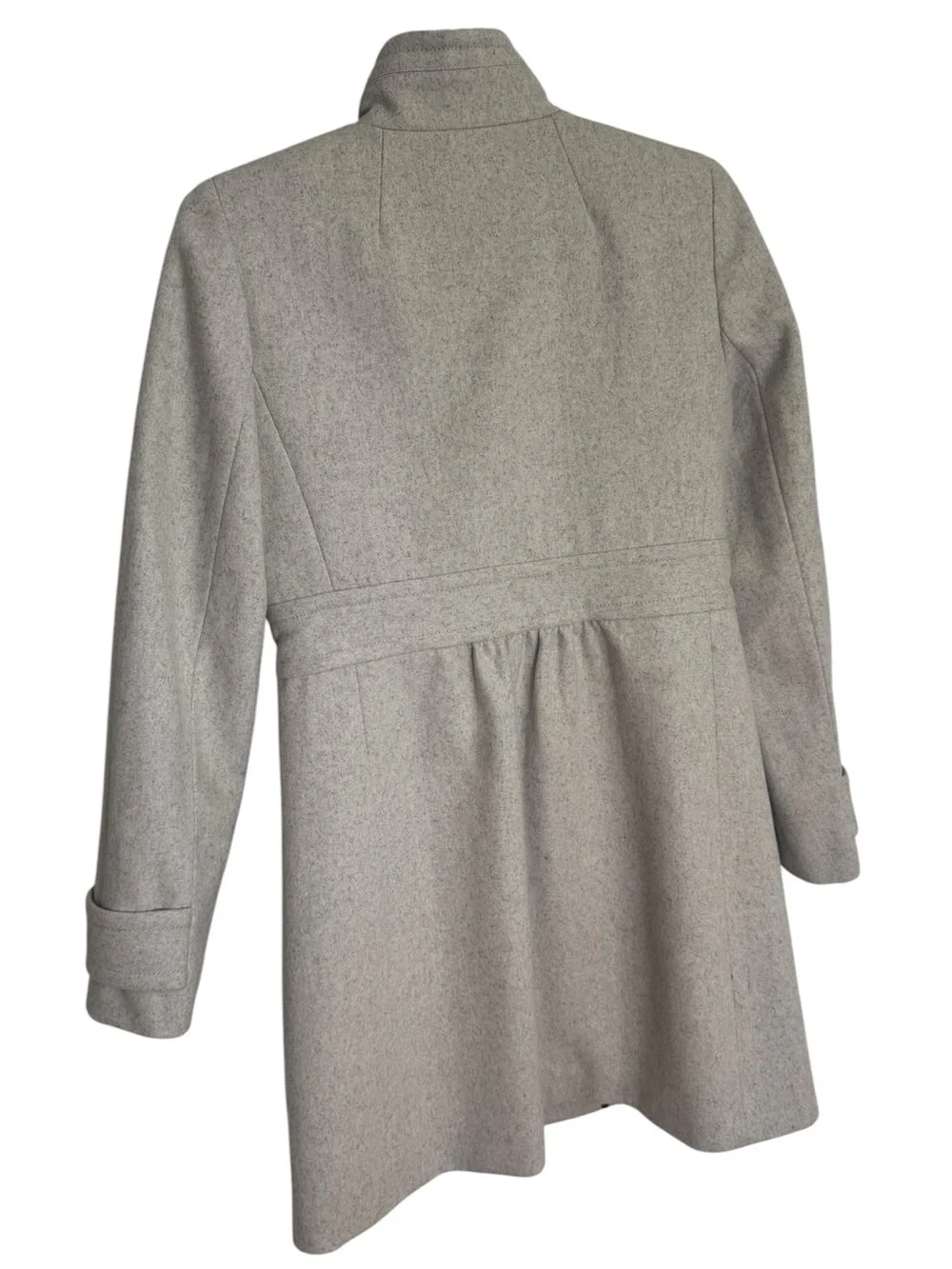 J.Crew Factory Skirted Dress Coat Heather Cloud 2 - Picture 3 of 6
